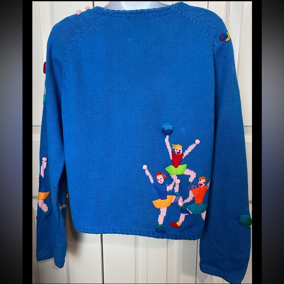 Vintage MICHAEL SIMON Cardigan Sweater Cheerleader Vintage RARE Medium - Picture 4 of 9